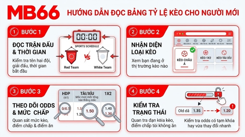 Cách Đọc Bảng Tỷ Lệ Kèo MB66 Cho Người Mới